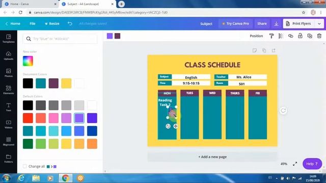 HOW TO CREATE A CLASS SCHEDULE IN CANVA (adding links) смотреть онлайн