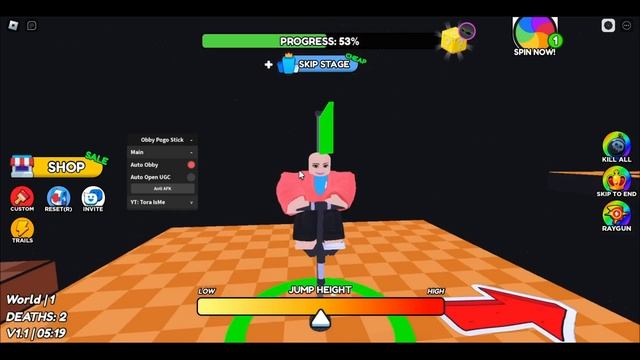 [FREE LIMITED UGC] Obby But You're on a Pogo Stick Script • Auto Obby • Auto UGC [Roblox] смотреть онлайн