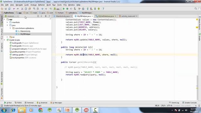 26 - Android SQLite Tutorial, Calling CRUD Operations from UI - Android Studio смотреть онлайн