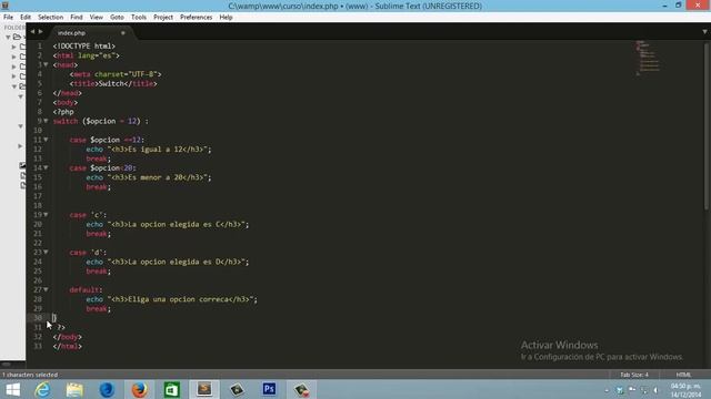 Sentencia switch en php y su sintaxis alternativa смотреть онлайн