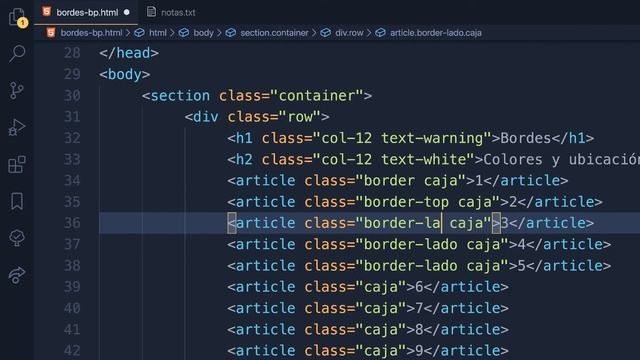 Curso Bootstrap - Añadir bordes y colores de bordes смотреть онлайн
