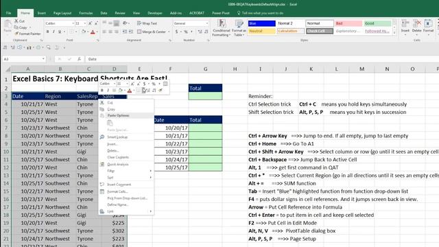 Excel Basics 7: Keyboard Shortcuts Are Fast! смотреть онлайн