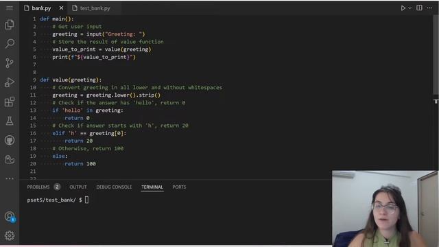 PROBLEM SET 5: BACK TO THE BANK | SOLUTION (CS50 PYTHON) смотреть онлайн