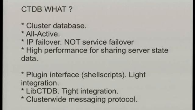 [Linux.conf.au 2012] ctdb overview смотреть онлайн