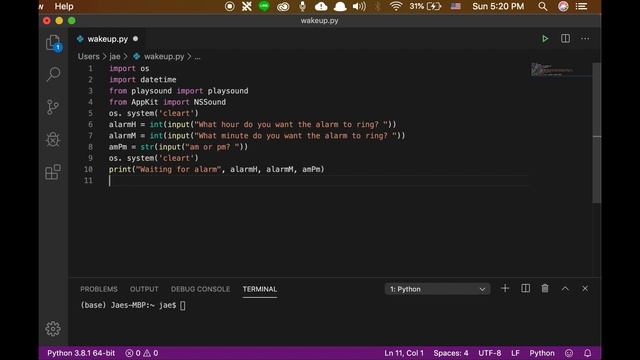 Beginner Python Tutorial - Alarm with MP3 Sound Notification смотреть онлайн