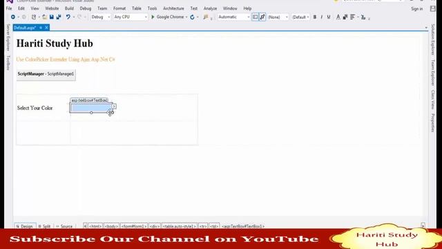 ColorPicker Extender Control Using Ajax Toolkit in Asp.Net C# | Hindi | Free Online Learning Classe смотреть онлайн