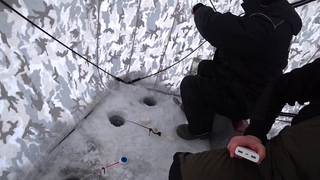 Зимняя рыбалка. Жерлицы. Рузское водохранилище. Курово. Чуть не унесло палатку. Панамафиш #2 смотреть онлайн