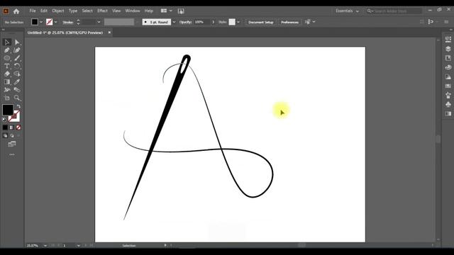 how to draw Thread logo design| draw needle logo draw signature logo| Adobe illustrator | cyber tec смотреть онлайн
