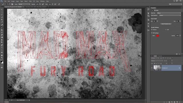 Adobe Photoshop CC 2014 - Texto 3D Mad Max смотреть онлайн