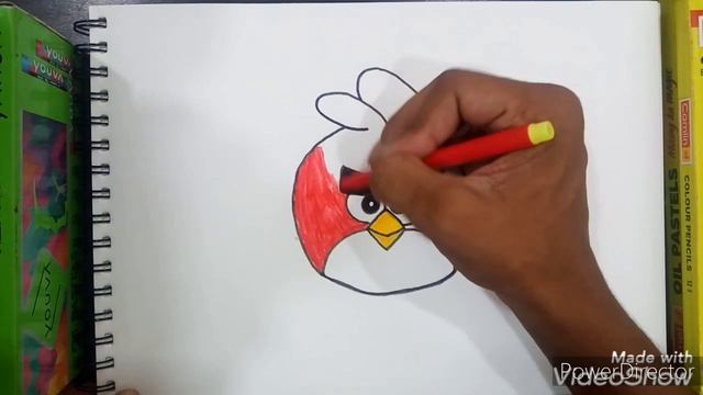 How to draw red angry bird || angry birds смотреть онлайн