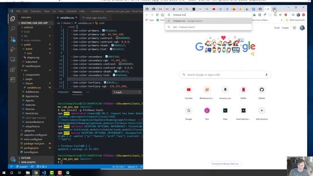 Making an Ionic 5 React app with Cloud Firestore, camera, and geolocation app tutorial: Part 3 смотреть онлайн