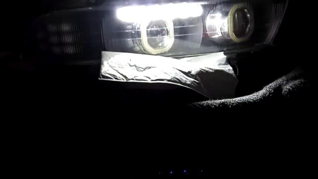Делаем светодиодные линзы BI LED для Мицубиши Галант своими руками 12 часть 4,3 Встраиваем ДХО в фа смотреть онлайн