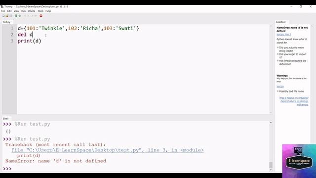 Python Dictionary смотреть онлайн