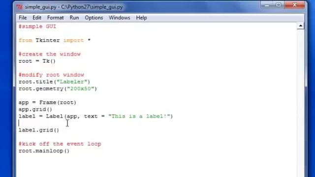 Basic Python Tutorial - Creating Buttons and Labels for GUI смотреть онлайн