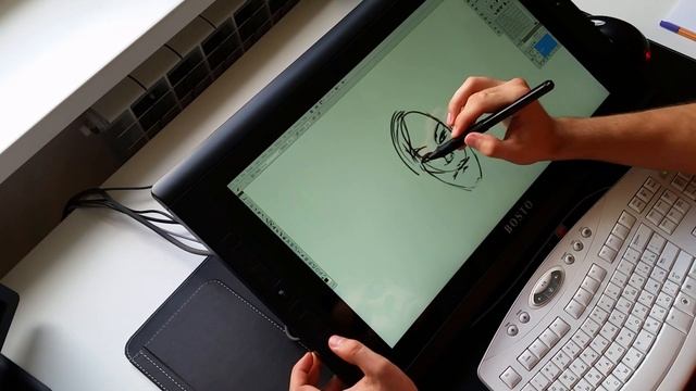 Drawing on Bosto Kingtee 22HDX in Photoshop cs5.1 смотреть онлайн