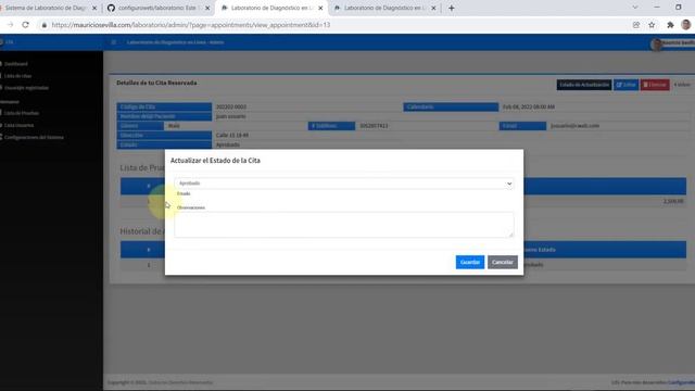 Sistema de Laboratorio de Diagnóstico en Línea en PHP y MySQL смотреть онлайн