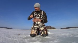 Зимняя ловля на безкивковую удочку первые ощущения от снасти Безмотылка #2