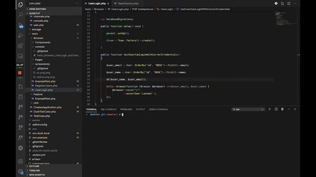 Testing Jetstream Login смотреть онлайн