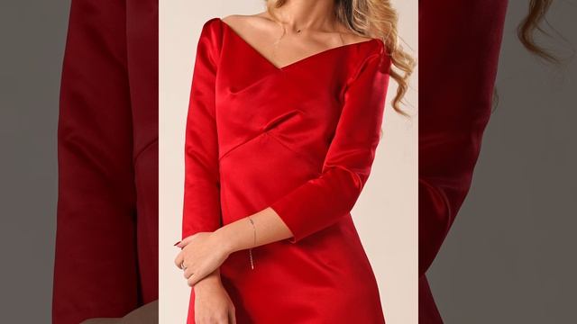 Коктейльное платье с открытыми плечами смотреть онлайн