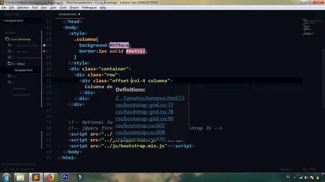 Offset bootstrap - Bootstrap 4 tutorial español смотреть онлайн