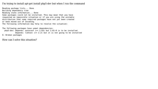 Unix & Linux: Debian lenny 5 install php-dev смотреть онлайн