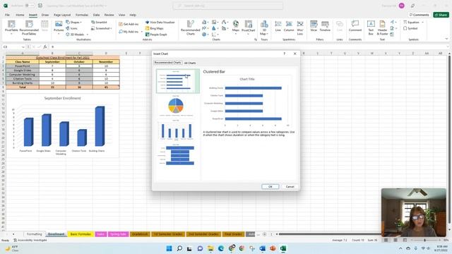 Excel 2021 Building Charts смотреть онлайн