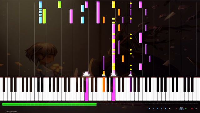 언더테일-UNDERTALE '그의 테마(His Theme)' [MIDI] (synthesia) смотреть онлайн