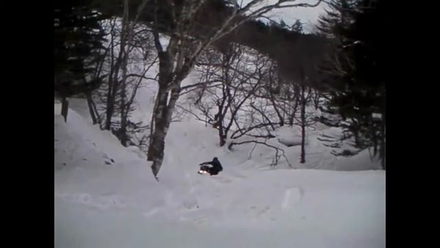 Снегоходы BRP, Polaris Сахалин. Врезался в дерево. Snowmobilies Sakhalin Russia смотреть онлайн