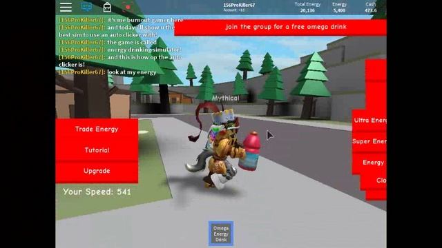 Using An op auto clicker for ROBLOX energy drinking simulator! смотреть онлайн