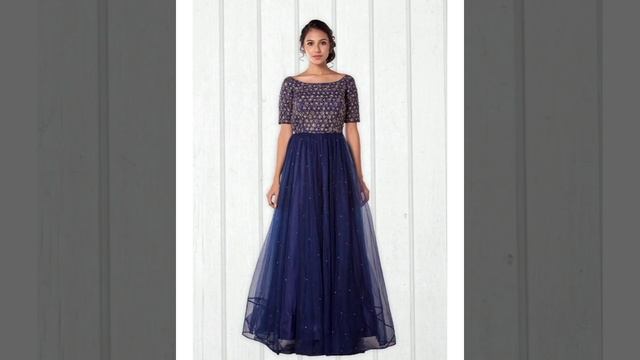 Navy Blue Dresses Ideas For Girls|| latest new navy blue partywear frock design 2022 смотреть онлайн