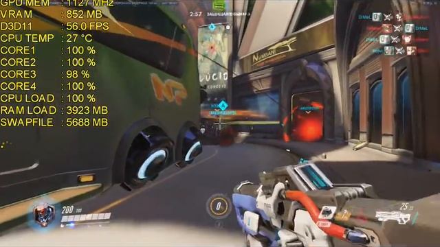 Overwatch [ HD 7750 / FX-4300 / 8 GB RAM ] Gameplay Low Settings смотреть онлайн