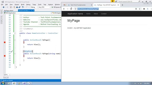 Overloading MVC Action Methods | ActionName Attribute | How to overload Action Method in MVC смотреть онлайн