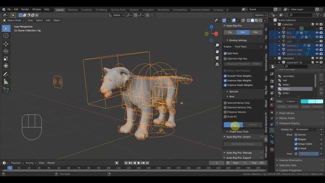 BLENDER 2.93 животный с авто риг смотреть онлайн