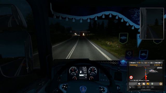 Euro Truck Simulator 2. Ночной конвой Russian Cargo смотреть онлайн