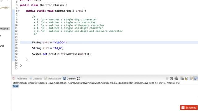 what are character classes in regex || Java Tutorial for beginners смотреть онлайн