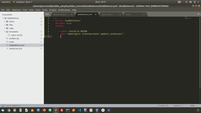 Ansible - loadbalancer con NGINX смотреть онлайн