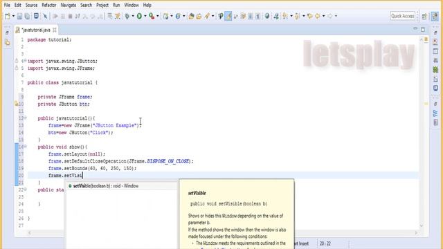 Video #44 - Java Swing Tutorial - How To Add Actionlistener To The JButton смотреть онлайн