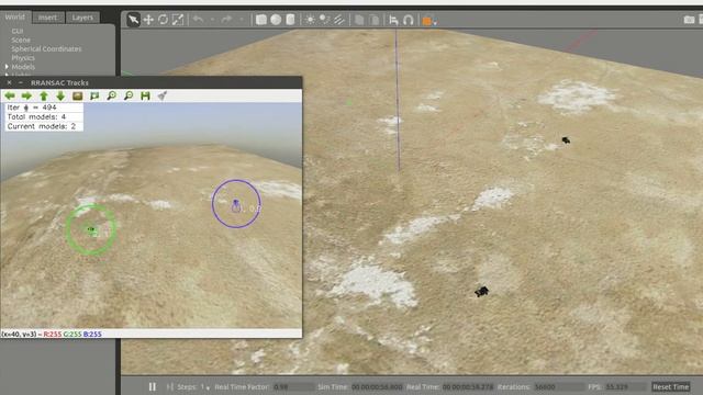R-RANSAC tracking from quadcopter in Gazebo simulation смотреть онлайн