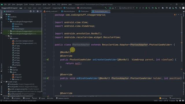 Android Recycler View With Staggered Grid Layout Manager | Android Studio 2021 | смотреть онлайн