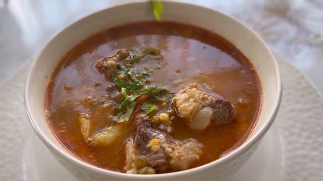 Маш суп с мясом/ Маш көже