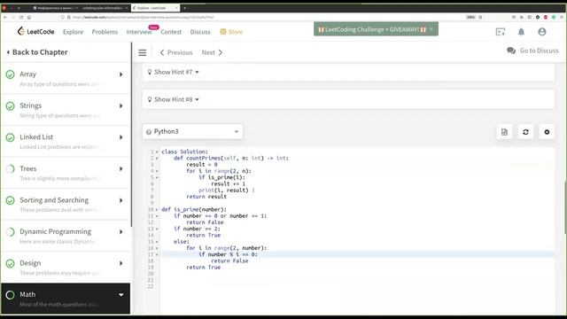 Leetcode challenge: Prime numbers | Python coding interview questions смотреть онлайн