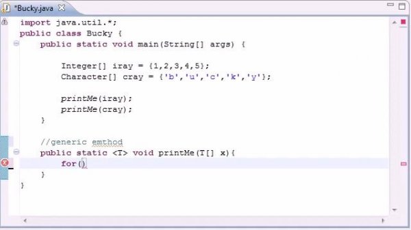 Intermediate Java Tutorial - 18 - Implementing a Generic Method