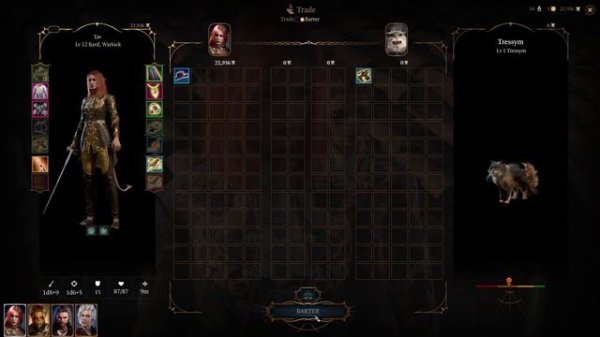 Baldur's Gate 3 - Trading with Tara, the Tressym