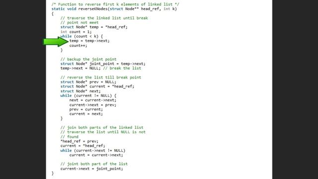 Reverse first K elements of given linked list | GeeksforGeeks смотреть онлайн