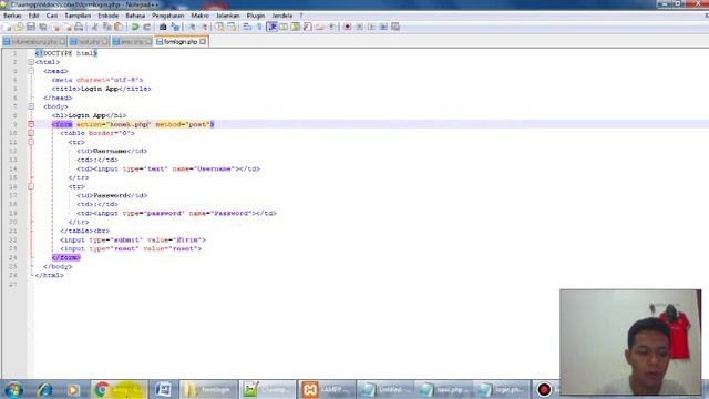 3 Membuat form login dengan method POST pada php смотреть онлайн