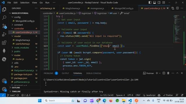 Nodejs Authentication Using JWT | Nodejs Tutorial Part 15 смотреть онлайн