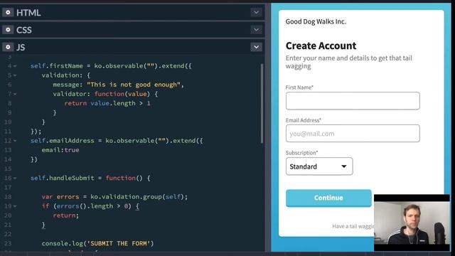Learn Knockout.js - Part 3: Form Validation смотреть онлайн