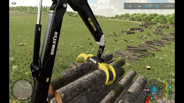 Komatsu895Loadflex?FS22?Easy loading of spruce forest?Лёгкая погрузка елового леса ?Logging?Elmcree смотреть онлайн