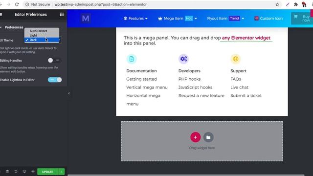 Dark Mode - Mega Menu Pro for Elementor смотреть онлайн