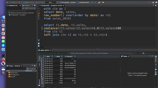 SQL Percent Change смотреть онлайн